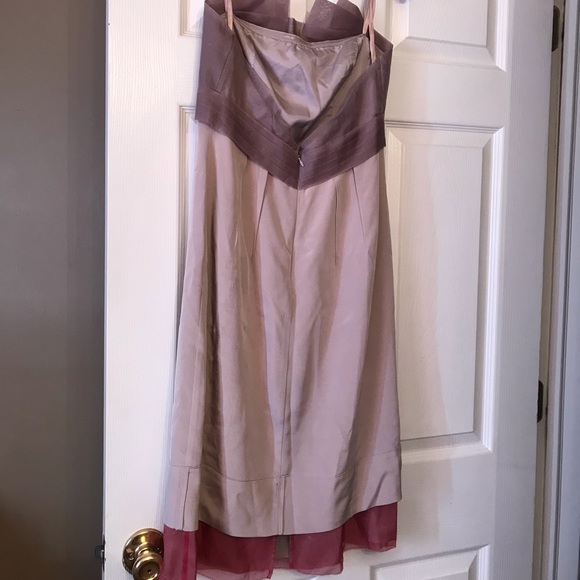 Runway collection BCBG color block silk dress 4 - Picture 6 of 16